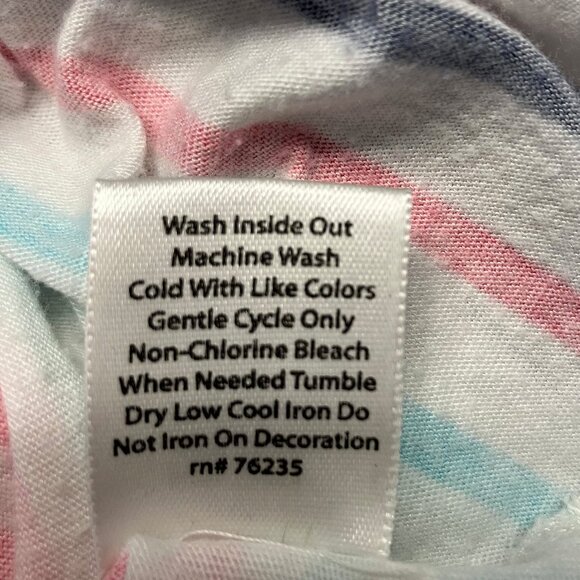 Coral Bay Beach Coverup Pink/White Stripe Size 1X - Picture 4 of 7